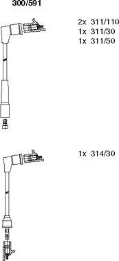 BREMI 300/591 - Комплект проводів запалювання autozip.com.ua