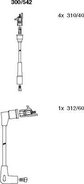 Bremi 300/542 - Комплект проводів запалювання autozip.com.ua