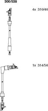BREMI 300/538 - Комплект проводів запалювання autozip.com.ua