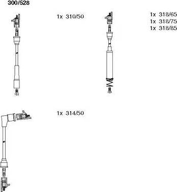 BREMI 300/528 - Комплект проводів запалювання autozip.com.ua