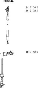 Bremi 300/644 - Комплект проводів запалювання autozip.com.ua