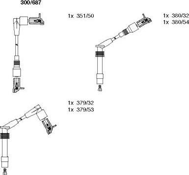 Bremi 300/687 - Комплект проводів запалювання autozip.com.ua