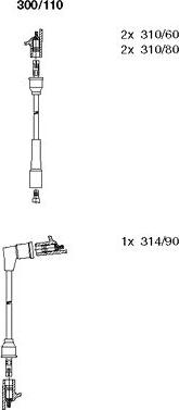 Bremi 300/110 - Комплект проводів запалювання autozip.com.ua