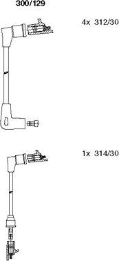 BREMI 300/129 - Комплект проводів запалювання autozip.com.ua