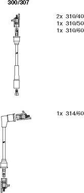 Bremi 300/307 - Комплект проводів запалювання autozip.com.ua