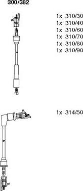 BREMI 300/382 - Комплект проводів запалювання autozip.com.ua
