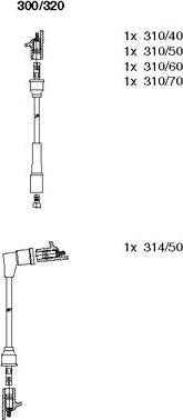 Bremi 300/320 - Комплект проводів запалювання autozip.com.ua