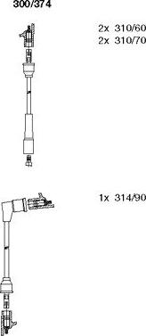 BREMI 300/374 - Комплект проводів запалювання autozip.com.ua
