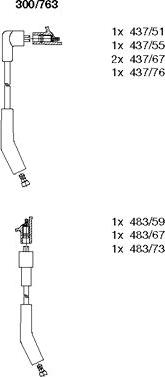 BREMI 300/763 - Комплект проводів запалювання autozip.com.ua