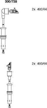 Bremi 300/738 - Комплект проводів запалювання autozip.com.ua