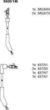BREMI 3A00/146 - Комплект проводів запалювання autozip.com.ua