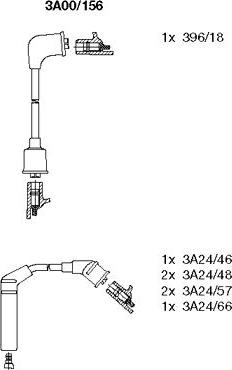 Bremi 3A00/156 - Комплект проводів запалювання autozip.com.ua