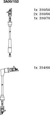 Bremi 3A00/153 - Комплект проводів запалювання autozip.com.ua