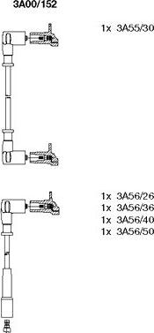 Bremi 3A00/152 - Комплект проводів запалювання autozip.com.ua