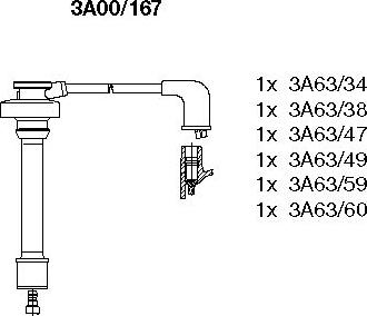 BREMI 3A00/167 - Комплект проводів запалювання autozip.com.ua