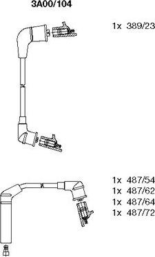 Bremi 3A00/104 - Комплект проводів запалювання autozip.com.ua