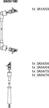 BREMI 3A00/180 - Комплект проводів запалювання autozip.com.ua