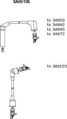 Bremi 3A00/135 - Комплект проводів запалювання autozip.com.ua