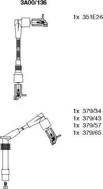 Bremi 3A00/136 - Комплект проводів запалювання autozip.com.ua