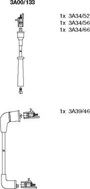 Bremi 3A00/133 - Комплект проводів запалювання autozip.com.ua