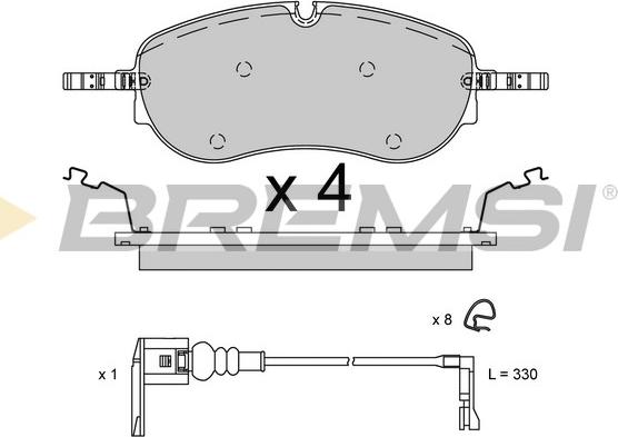 Bremsi BP3949 - Гальмівні колодки, дискові гальма autozip.com.ua