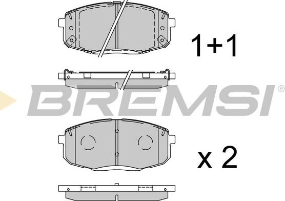 Bremsi BP3941 - Гальмівні колодки, дискові гальма autozip.com.ua