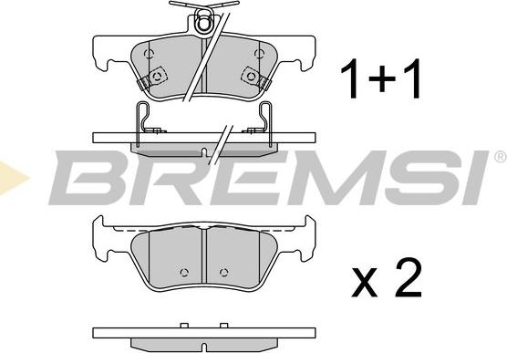 Bremsi BP3943 - Гальмівні колодки, дискові гальма autozip.com.ua