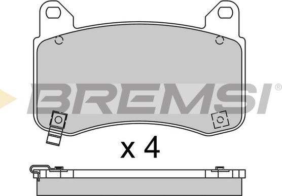 Bremsi BP3951 - Гальмівні колодки, дискові гальма autozip.com.ua