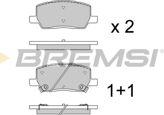 Bremsi BP3961 - Гальмівні колодки, дискові гальма autozip.com.ua