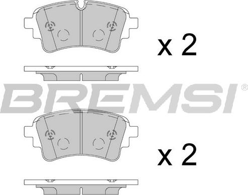 Bremsi BP3909 - Гальмівні колодки, дискові гальма autozip.com.ua