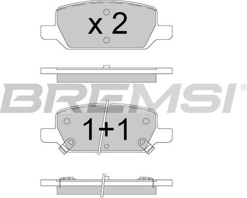 Bremsi BP3913 - Гальмівні колодки, дискові гальма autozip.com.ua