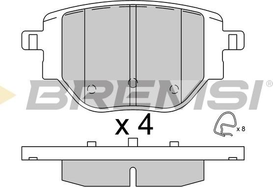 Bremsi BP3917 - Гальмівні колодки, дискові гальма autozip.com.ua