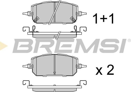 Bremsi BP3930 - Гальмівні колодки, дискові гальма autozip.com.ua