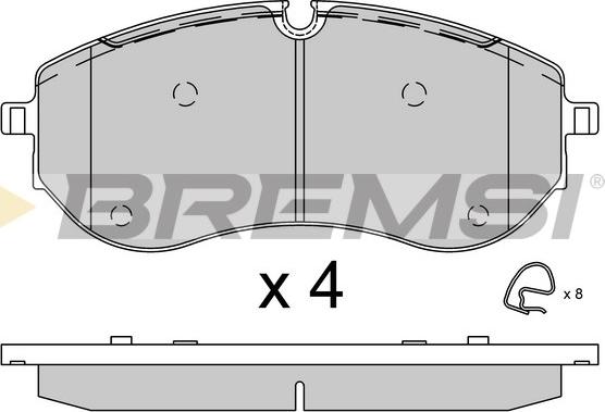Bremsi BP3926 - Гальмівні колодки, дискові гальма autozip.com.ua