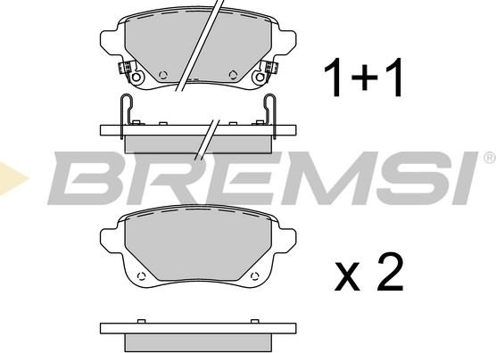 Bremsi BP3920 - Гальмівні колодки, дискові гальма autozip.com.ua