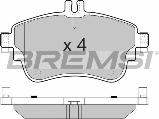 Bremsi BP3497 - Гальмівні колодки, дискові гальма autozip.com.ua
