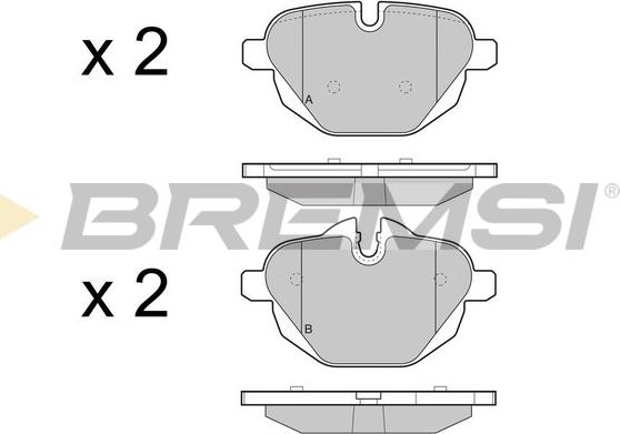 Bremsi BP3449 - Гальмівні колодки, дискові гальма autozip.com.ua