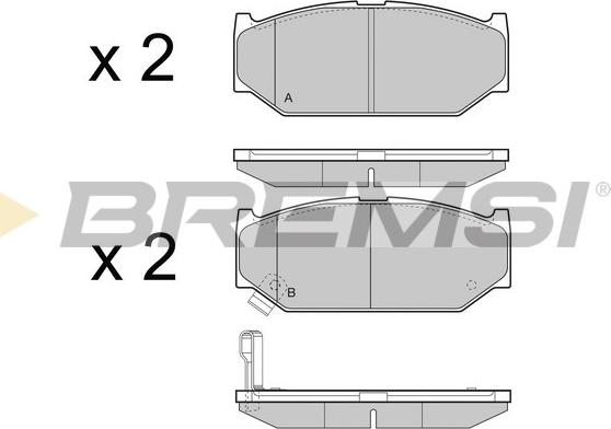 Bremsi BP3455 - Гальмівні колодки, дискові гальма autozip.com.ua