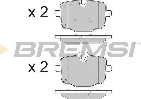 Bremsi BP3450 - Гальмівні колодки, дискові гальма autozip.com.ua
