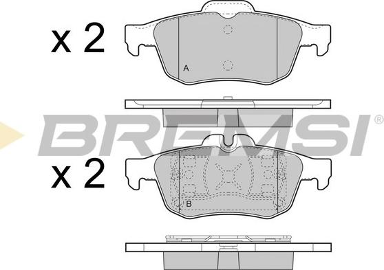 Bremsi BP3468 - Гальмівні колодки, дискові гальма autozip.com.ua