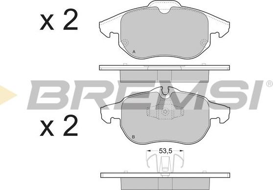 Bremsi BP3402 - Гальмівні колодки, дискові гальма autozip.com.ua