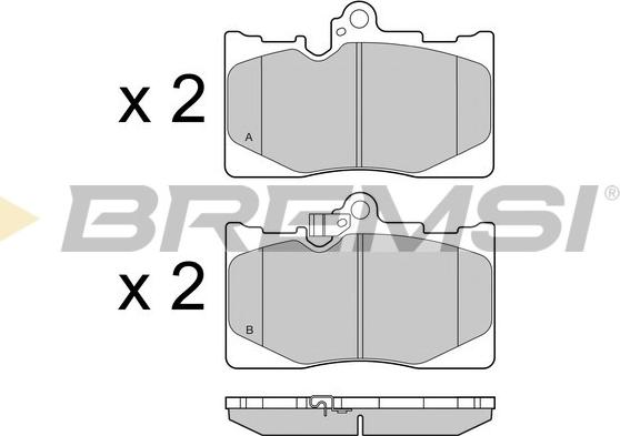 Bremsi BP3418 - Гальмівні колодки, дискові гальма autozip.com.ua