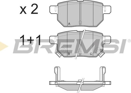 Bremsi BP3485 - Гальмівні колодки, дискові гальма autozip.com.ua