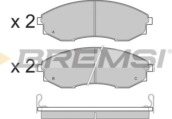 Bremsi BP3480 - Гальмівні колодки, дискові гальма autozip.com.ua
