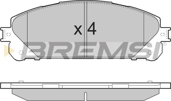 Bremsi BP3481 - Гальмівні колодки, дискові гальма autozip.com.ua
