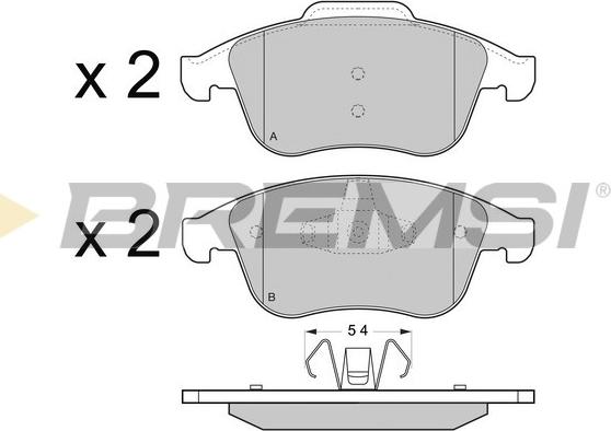 Bremsi BP3430 - Гальмівні колодки, дискові гальма autozip.com.ua