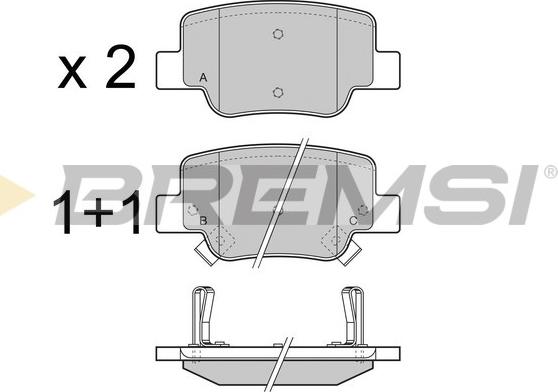 Bremsi BP3424 - Гальмівні колодки, дискові гальма autozip.com.ua