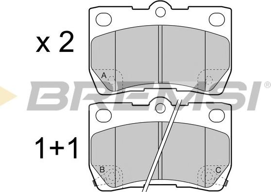 Bremsi BP3420 - Гальмівні колодки, дискові гальма autozip.com.ua