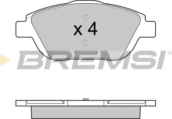 Bremsi BP3428 - Гальмівні колодки, дискові гальма autozip.com.ua