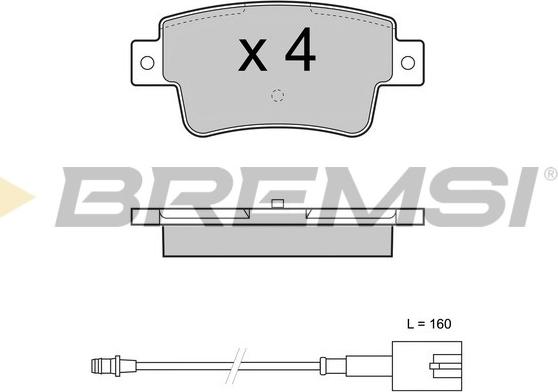 Bremsi BP3427 - Гальмівні колодки, дискові гальма autozip.com.ua